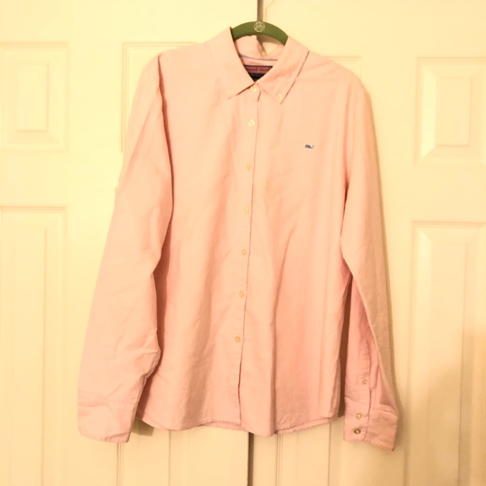 Vineyard Vines Pink Size 16 Button Down Blue whale